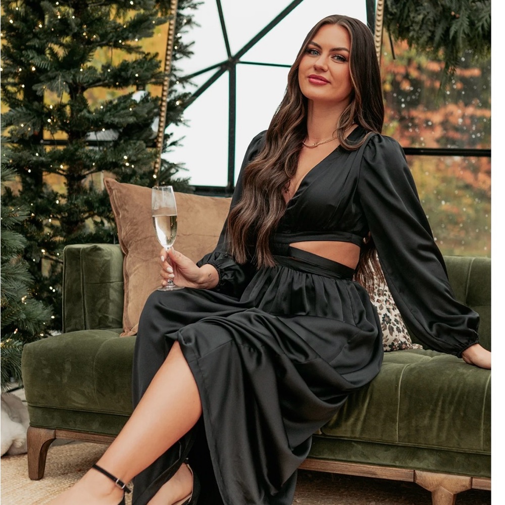 Mittoshop Black Long Sleeve Dress
